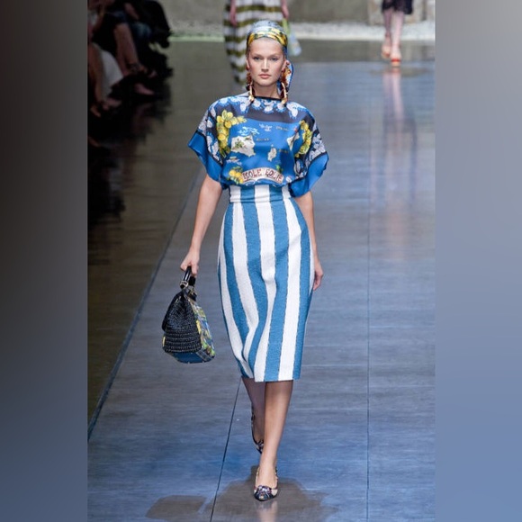 Dolce and Gabbana 2013 spring/ summer runway skirt! Hard to find! Size 42 - Picture 10 of 11